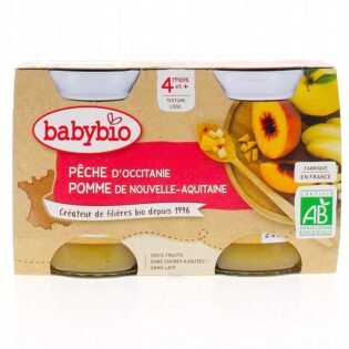 savoureux pot pêche babybio 2 x 130G