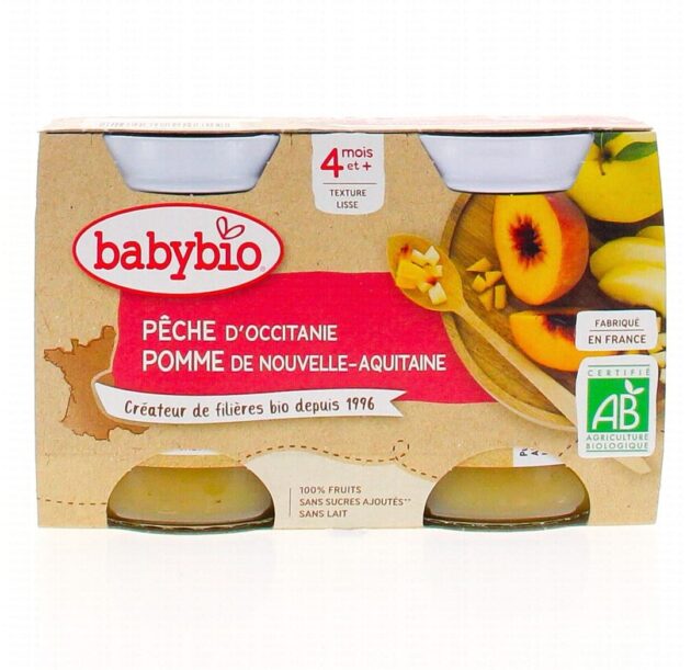 savoureux pot pêche babybio 2 x 130G