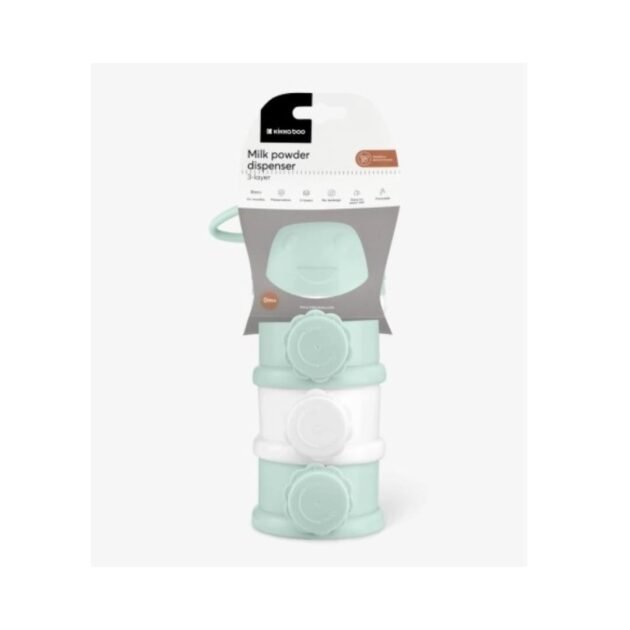 distributeur-de-lait-en-poudre-3-niveaux-kikkaboo-vert milk powder dispenser vert
