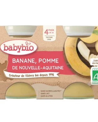 Petit pot pomme banane Babybio délicieux