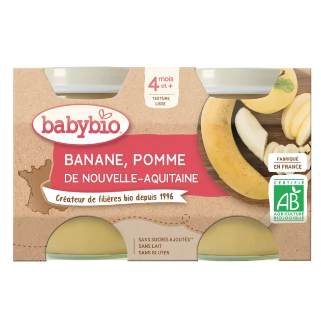 Petit pot pomme banane Babybio délicieux