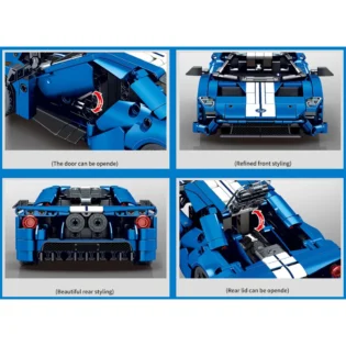 statut voiture de couse techniaue bleu