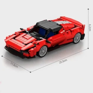 dimensions voiture de course rouge sembo