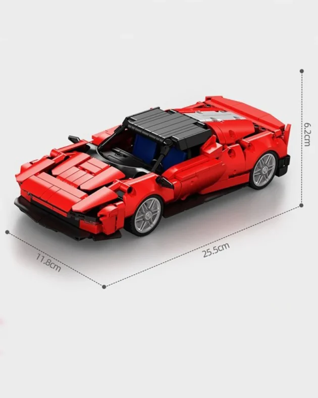 dimensions voiture de course rouge sembo