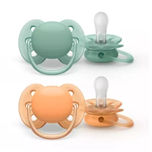 Lot-de-2-sucettes-0-6m-ultra-soft-Avent statut sucettes ultra soft vert