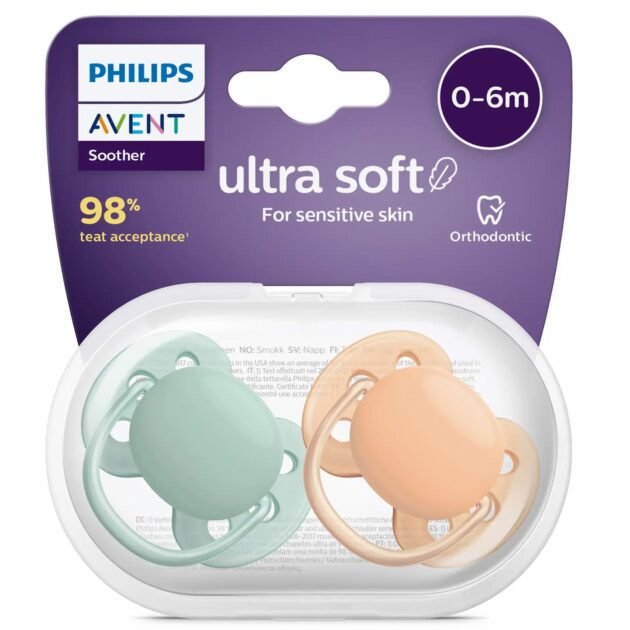 emballage sucettes ultra soft 0-6 avent