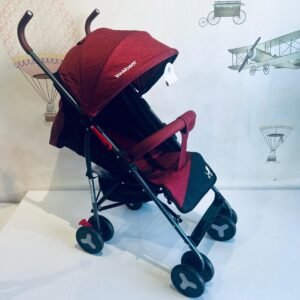 Poussette-bebe-pliable-et-confortable-Vanbloom-rouge pratique poussette légère rouge