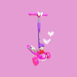 profil trottinette musique et lumière rose