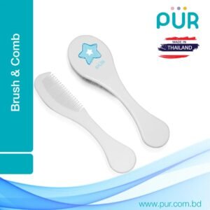 brosse et peigne pur bleu