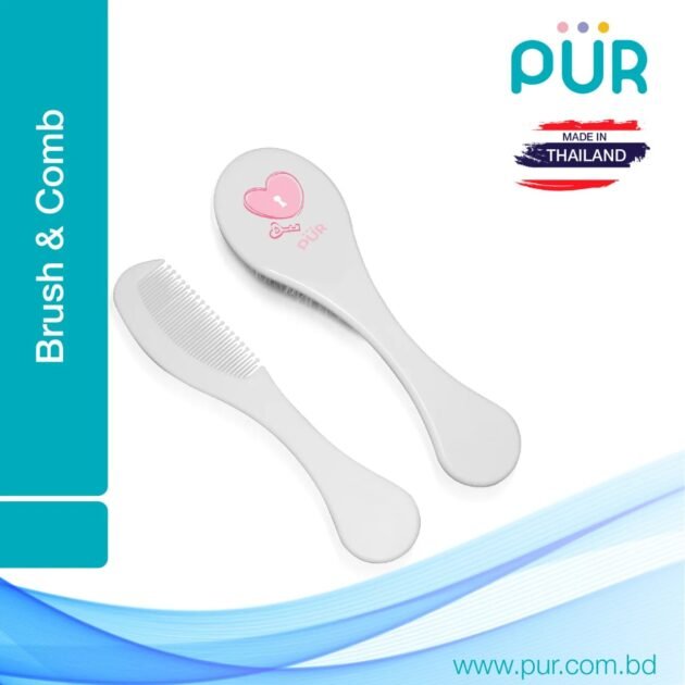 brosse et peigne pur rose