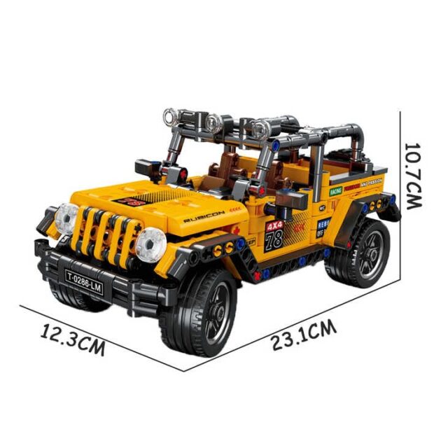 dimensions jeu de construction Jeep