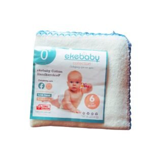 Lot-de-6-mouchoirs-en-coton-28x28cm-Ekebaby-6 6 mouchoirs en coton bleu