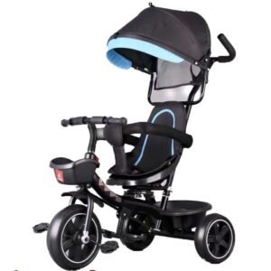 confortable tricycle 4 en 1 bleu
