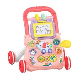 Trotteur-musical-interactif-Huanger-rose statut trotteur huanger rose