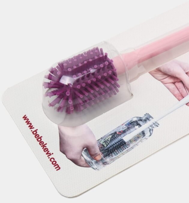 brosse en silicone souple bebekevi rose