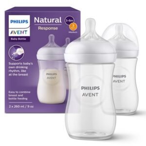 lot de 2 biberons natural response 260ml - avent gobebe profil 2 biberons natural response