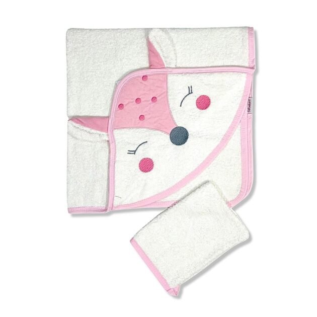 pratique cape de bain bebekevi rose