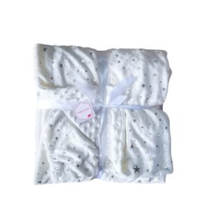douce couverture bulles et étoiles beige