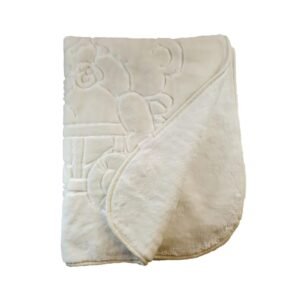 douce couverture bébé 125 x 95 cm beige