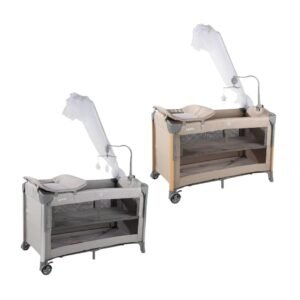 Lit-parc-cododo-Baby-travel-Kidilo-beige-gris- profil statut baby travel kidilo