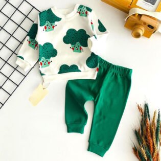 Ensemble-de-vetements-2pcs-Brocoli-Nikuby Nikuby ensemble 2 pcs pratique