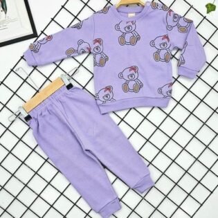 ensemble-de-vetements-bebe-2pcs -nikuby-mauve statut confortable ensemble de vêtements mauve