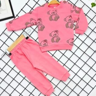 ensemble-de-vetements-bebe-2pcs -nikuby-rose-1 statut confortable ensemble de vêtements rose