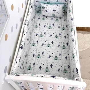 pack couette avec tour de lit vert