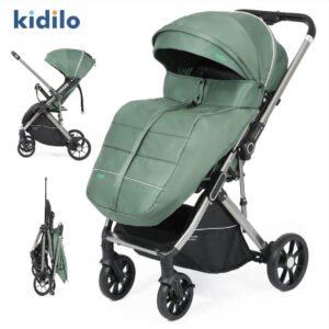 poussette-bidirectionnelle-avec-couvre-jambes-vert statut poussette bidirectionnelle vert