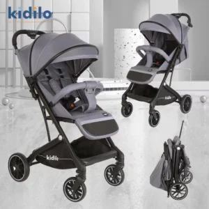 poussette-valise-k2-kidilo profil poussette k2 gris