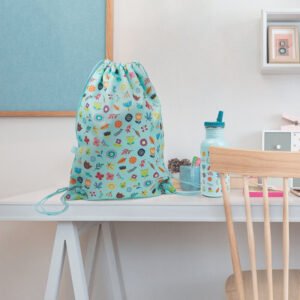 pratique gourde fleur turquoise