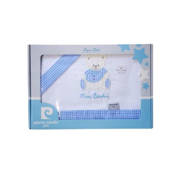statut parure de lit 3 pcs pierre cardin bleu