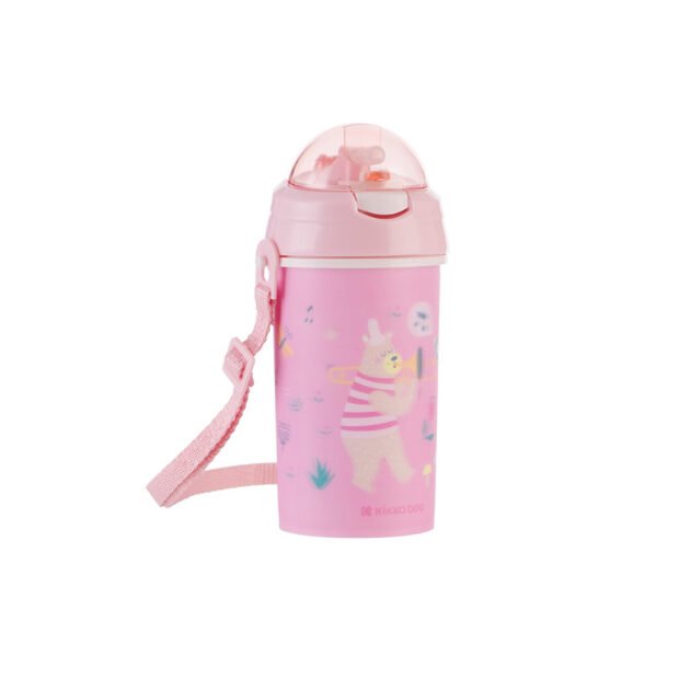 kikkaboo tasse à paille music fest rose