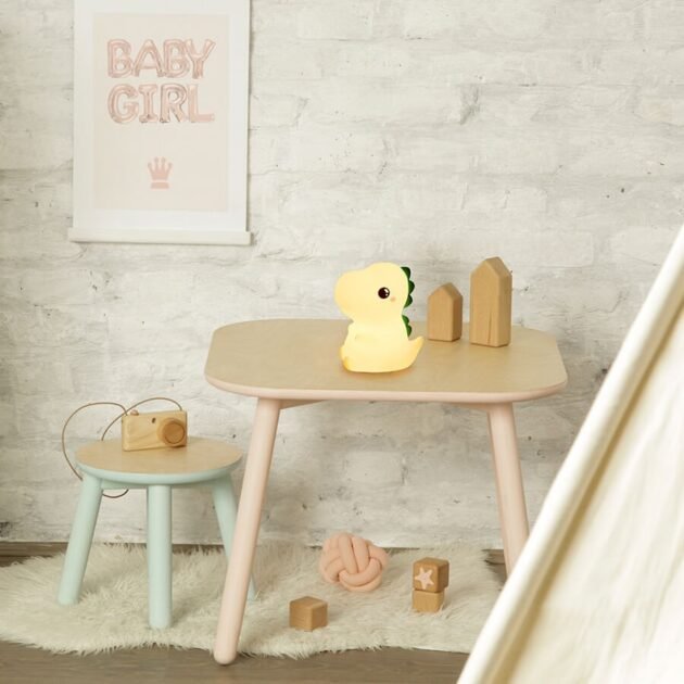 eurekakids pratique veilleuse en silicone dino