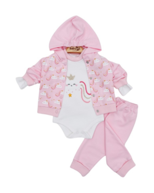 adorable ensemble bébé rose