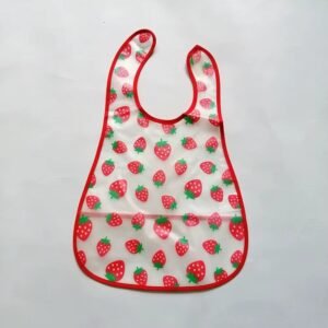 Bavoir-impermeable-pour-bebe-raise statut bavoir imperméable fraise