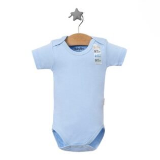 confortable body bébé en coton bleu