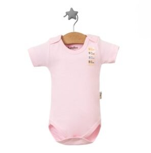 statut body bébé en coton rose