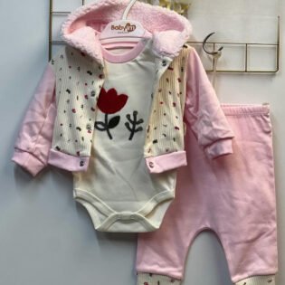 confortable ensembles 3 pcs babyim rose