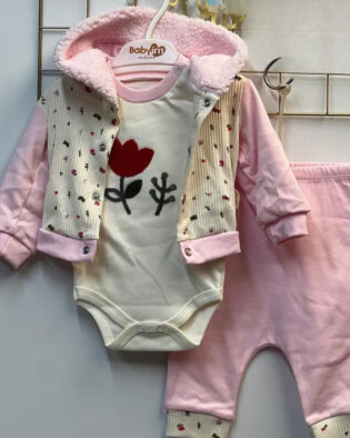 confortable ensembles 3 pcs babyim rose