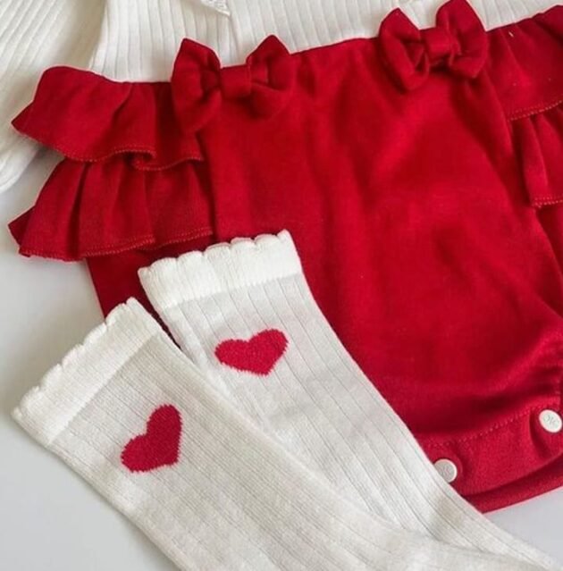chaussettes ensemble cœur d'amour