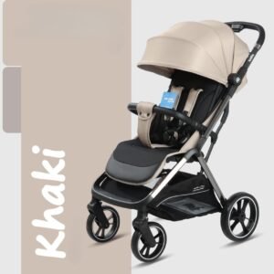 Poussette-Auto-Fold-Kidilo-beige pratique poussette auto fold kidilo