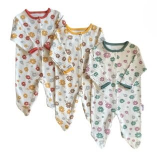 confortable pyjama fleurs en coton