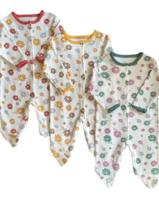 confortable pyjama fleurs en coton