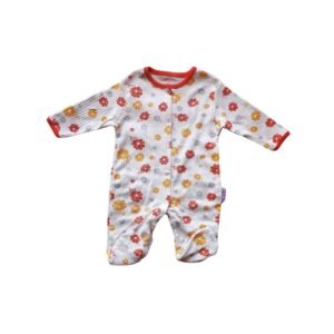 pyjama fleurs orange