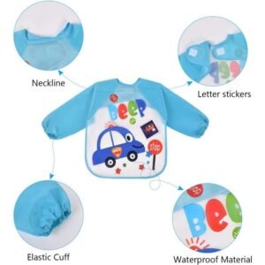 Tablier-pour-enfants-motif-voiture-bleu-1 pratique tablier pour enfants motif voiture
