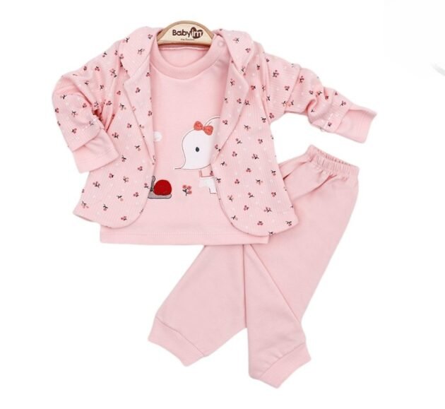 adorable ensemble 3 pcs babyim saumon