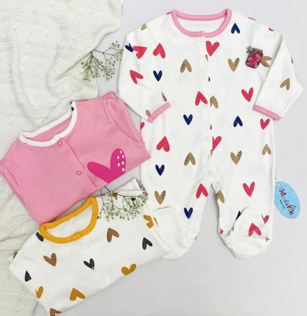 adorable pyjama motif cœurs