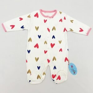 pyjama-bebe-motif-cœurs-midirik-blanc statut pyjama motif cœurs midirik blanc