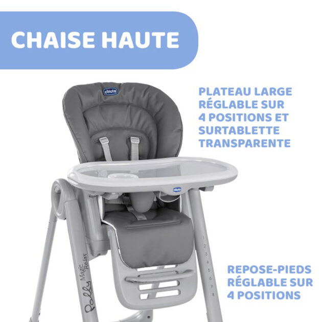 chaise haute réglable polly chicco
